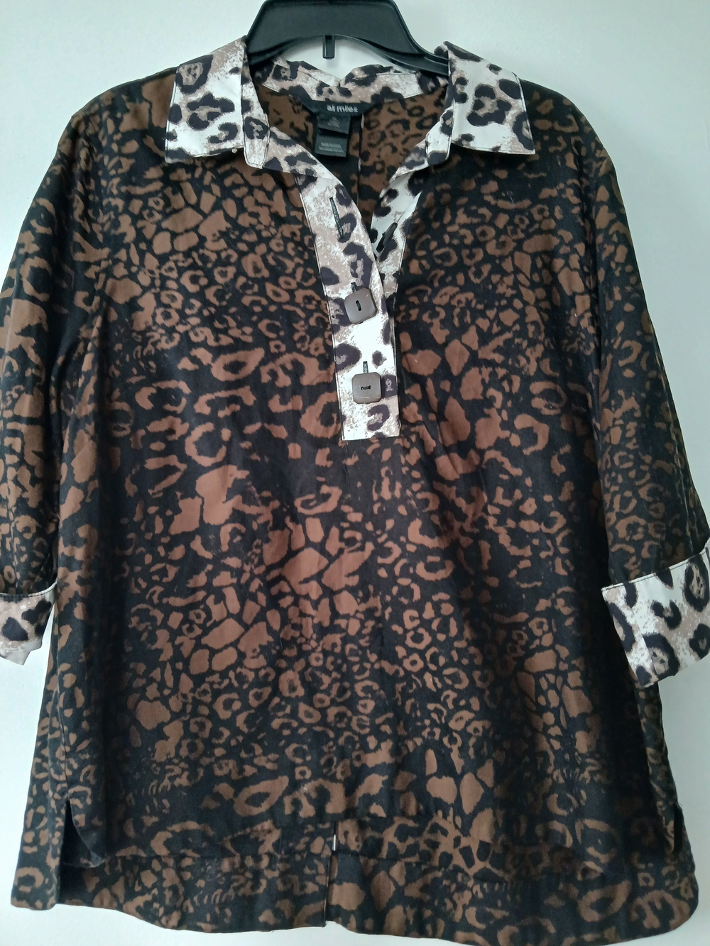 Alfani Brown and Black Animal Print Kids Top